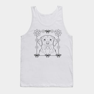 Old Dog And Flower Tank Top